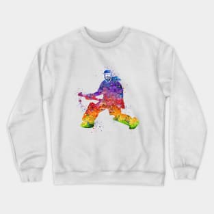 Girl Field Hockey Goalie Watercolor Sport Gift Crewneck Sweatshirt